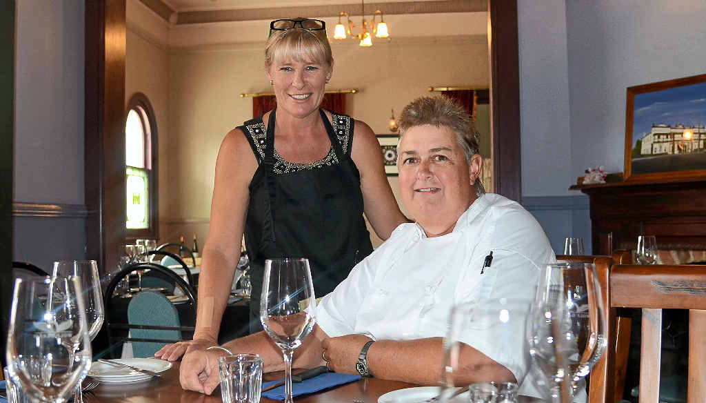 WARWICK HOTEL: Hostess Carol Hynes and chef Jules Farley.